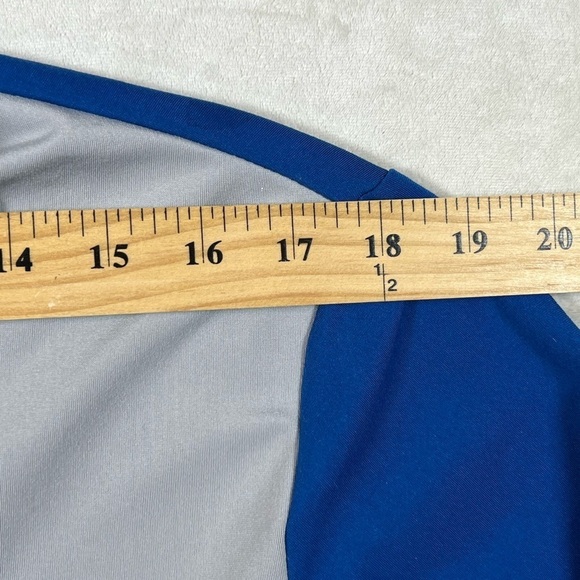 Adidas ClimaCool Medium Pullover Navy Gray Quarter 1/4 Zip Pullover Golf Sweater - Picture 7 of 10